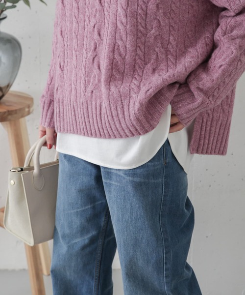 URBAN RESEARCH DOORS（アーバンリサーチドアーズ）の「コットンラウンドヘムカットソー（Tシャツ/カットソー・レディース・オフホワイト・ONE）」の7枚目の写真