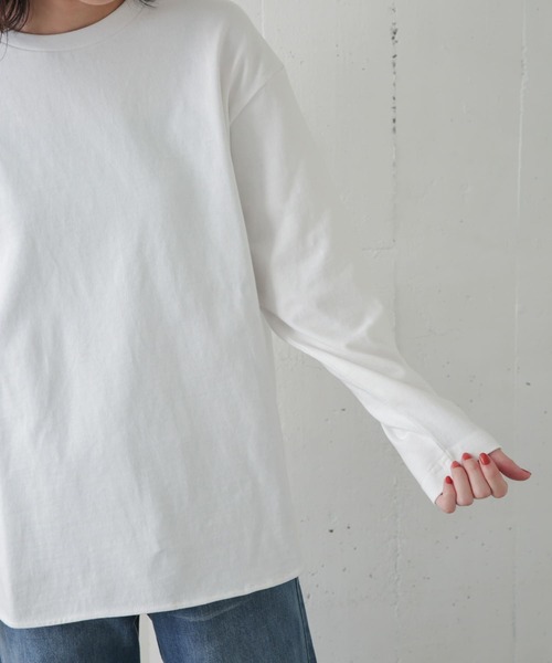 URBAN RESEARCH DOORS（アーバンリサーチドアーズ）の「コットンラウンドヘムカットソー（Tシャツ/カットソー・レディース・オフホワイト・ONE）」の16枚目の写真