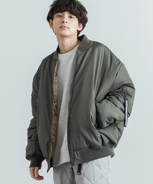 Rocky Monroe(ロッキーモンロー)の「オーバーサイズ マルチウェイ MA-1フライトジャケットリバーシブルスカジャン(MA-1・メンズ・ネイビー/ブラック/カーキ/ホワイト・M/L/XL)」の16枚目の写真