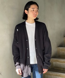 crepuscule | crepuscule/クレプスキュール/COTTON CARDIGUN DAMEGE/コットンカーディガン ダメージ加工(カーディガン/ボレロ)