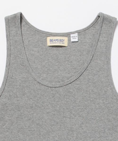 BEAMS BOY（ビームスボーイ）の「BEAMS BOY / テレコ タンクトップ（タンクトップ・レディース・ホワイト/グレー/ネイビー・ONE SIZE）」の7枚目の写真