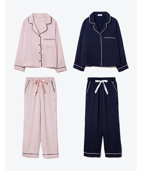 ヴィンテージサテンパジャマ長袖 ロングパンツ セット レディースペアパジャマ 限定box付 レディースペアパジャマ 限定box付 ルームウェア パジャマ Slppbz112z を購入できます Hipshop Sleepy ルームウェア パジャマ Sleepy スリーピースリーピー