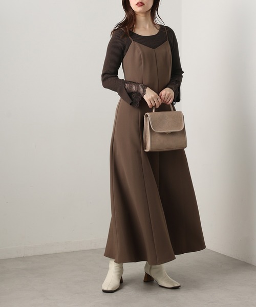 natural couture(ナチュラルクチュール)の「【WEB限定・大好評リバイバルアイテム】前後2WAY袖口レースリブニット(ニット/セーター・レディース・ネイビー/ブラウン/ブラック/アイボリー・FREE)」の8枚目の写真