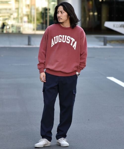 HEAR MY NAME（ヒアマイネーム）の「【SHIPS別注】HEAR MY NAME: カレッジロゴ スウェット（スウェット・メンズ・ネイビー/グレー/グリーン/ワインレッド・SMALL/MEDIUM/LARGE）」の12枚目の写真