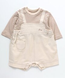 apres les cours | くまさんパッチ付きサスペンダーカバーオール(ロンパース)