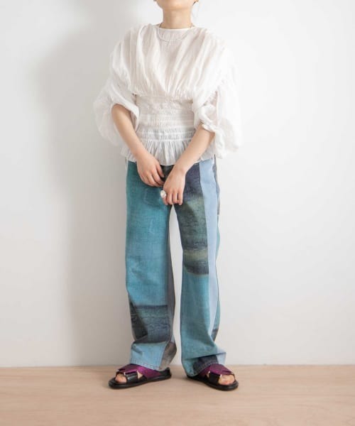 iI（アイ）の「iI　shirring blouse（シャツ/ブラウス・レディース・ブラック/ダークブラウン/オフホワイト・ONE）」の20枚目の写真