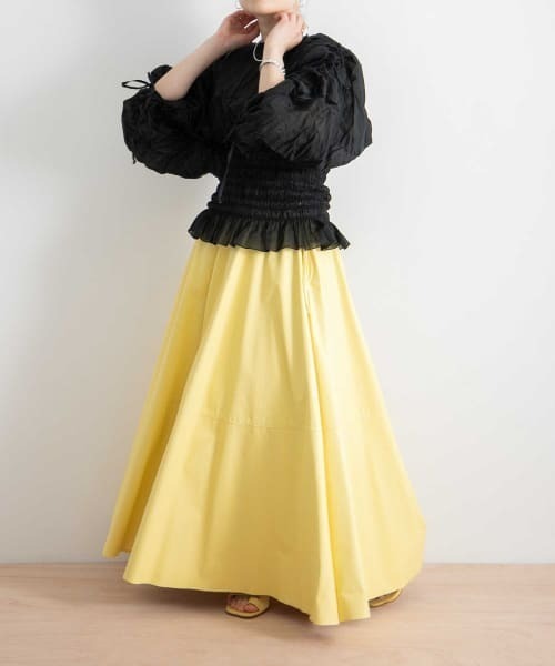 iI（アイ）の「iI　shirring blouse（シャツ/ブラウス・レディース・ブラック/ダークブラウン/オフホワイト・ONE）」の13枚目の写真