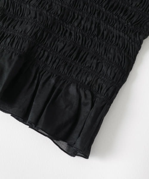 iI（アイ）の「iI　shirring blouse（シャツ/ブラウス・レディース・ブラック/ダークブラウン/オフホワイト・ONE）」の19枚目の写真