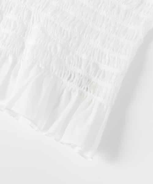 iI（アイ）の「iI　shirring blouse（シャツ/ブラウス・レディース・ブラック/ダークブラウン/オフホワイト・ONE）」の15枚目の写真