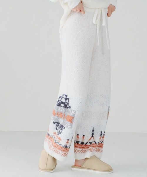 acro（アクロ）の「ジャガード柄ニットパンツ/AC1265（ルームウェア/パジャマ・レディース・アイボリー・ﾌﾘ-）」の14枚目の写真