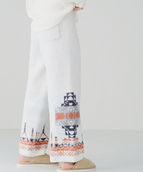 acro（アクロ）の「ジャガード柄ニットパンツ/AC1265（ルームウェア/パジャマ・レディース・アイボリー・ﾌﾘ-）」の15枚目の写真