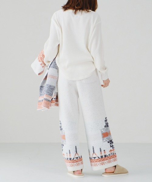 acro（アクロ）の「ジャガード柄ニットパンツ/AC1265（ルームウェア/パジャマ・レディース・アイボリー・ﾌﾘ-）」の19枚目の写真