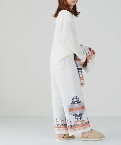 acro（アクロ）の「ジャガード柄ニットパンツ/AC1265（ルームウェア/パジャマ・レディース・アイボリー・ﾌﾘ-）」の18枚目の写真
