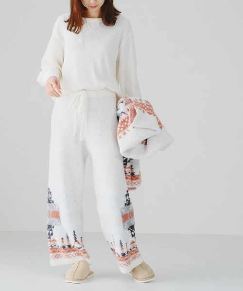 acro（アクロ）の「ジャガード柄ニットパンツ/AC1265（ルームウェア/パジャマ・レディース・アイボリー・ﾌﾘ-）」の17枚目の写真