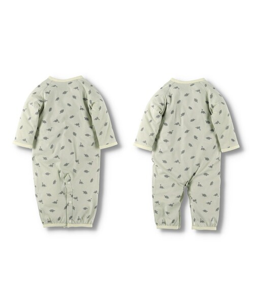 BRANSHES（ブランシェス）の「恐竜柄肌着付き2WAYオール（ロンパース・キッズ・サックスブルー/ベージュ・FREE）」の5枚目の写真