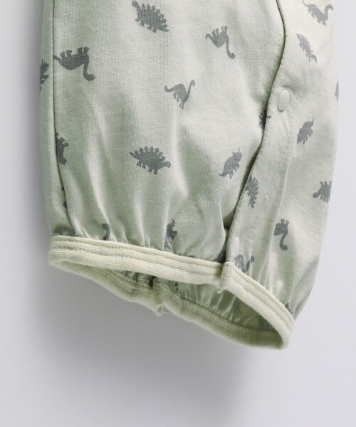 BRANSHES（ブランシェス）の「恐竜柄肌着付き2WAYオール（ロンパース・キッズ・サックスブルー/ベージュ・FREE）」の9枚目の写真