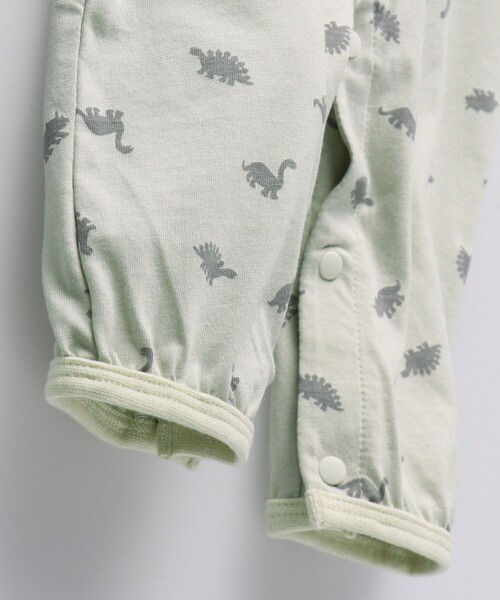 BRANSHES（ブランシェス）の「恐竜柄肌着付き2WAYオール（ロンパース・キッズ・サックスブルー/ベージュ・FREE）」の10枚目の写真