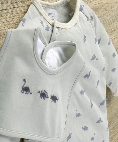 BRANSHES（ブランシェス）の「恐竜柄肌着付き2WAYオール（ロンパース・キッズ・サックスブルー/ベージュ・FREE）」の12枚目の写真