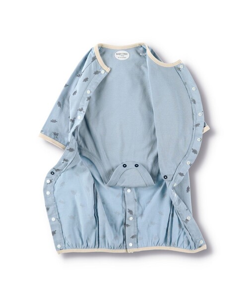 BRANSHES（ブランシェス）の「恐竜柄肌着付き2WAYオール（ロンパース・キッズ・サックスブルー/ベージュ・FREE）」の14枚目の写真