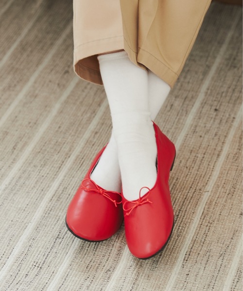 ANGIE（アンジー）の「甲深 バレエシューズ（バレエシューズ・レディース・レッド/ブラック/ライトベージュ/グリーン/ブラウン/オレンジ/ライム・X-LARGE/MEDIUM/SMALL/LARGE）」の6枚目の写真