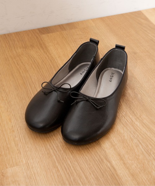 ANGIE（アンジー）の「甲深 バレエシューズ（バレエシューズ・レディース・レッド/ブラック/ライトベージュ/グリーン/ブラウン/オレンジ/ライム・X-LARGE/MEDIUM/SMALL/LARGE）」の2枚目の写真