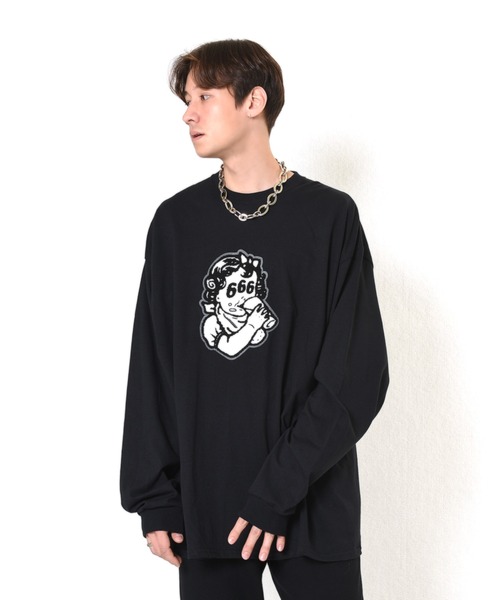 MILKBOY(ミルクボーイ)の「DRINK 666 L.S. TEE(Tシャツ/カットソー・レディース・B/C/A・L/XL)」の3枚目の写真