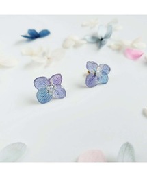 【Tresor】グラデーション紫陽花ピアス(MA)