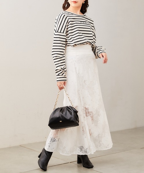 Chico(チコ)の「【Web限定】総レースフレアスカート(スカート・レディース・ホワイト/ブラック/ピンク・FREE)」の4枚目の写真