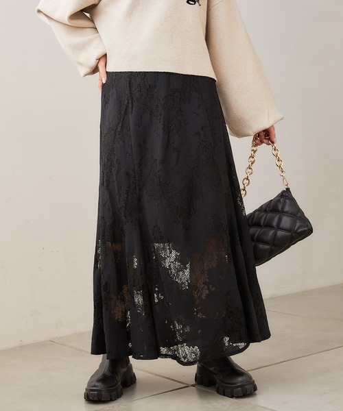 Chico(チコ)の「【Web限定】総レースフレアスカート(スカート・レディース・ホワイト/ブラック/ピンク・FREE)」の13枚目の写真
