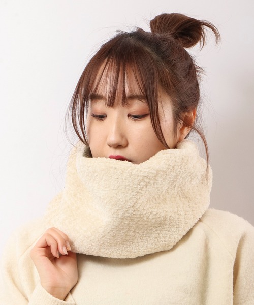 TESTIFY】シャカシャカ ボア スヌード ネックウォーマー/Down Fur