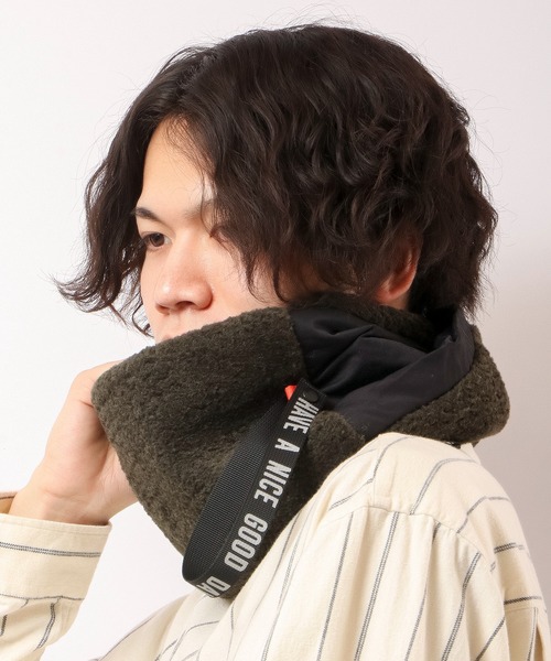 TESTIFY】シャカシャカ ボア スヌード ネックウォーマー/Down Fur