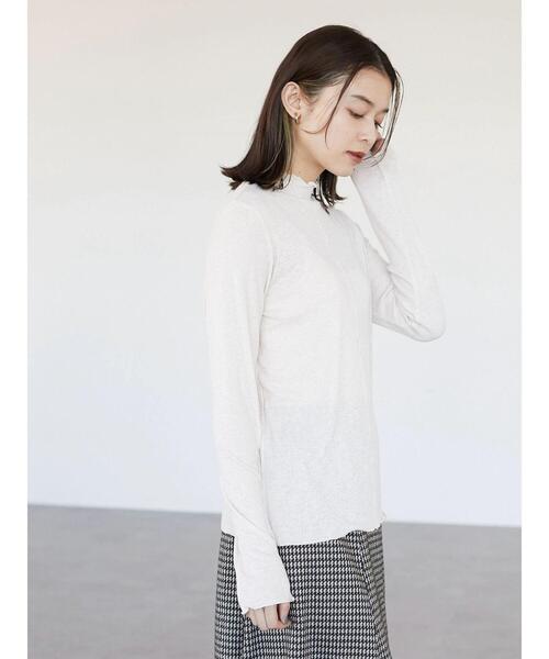 Green Parks(グリーンパークス)の「シアー配色リブインナー*(Tシャツ/カットソー・レディース・レッド/グリーン/ホワイト系その他2・FREE)」の7枚目の写真