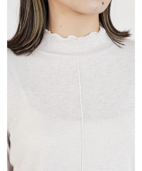 Green Parks(グリーンパークス)の「シアー配色リブインナー*(Tシャツ/カットソー・レディース・レッド/グリーン/ホワイト系その他2・FREE)」の9枚目の写真