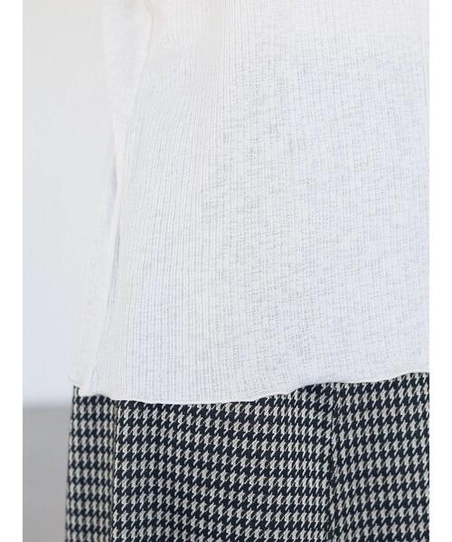 Green Parks(グリーンパークス)の「シアー配色リブインナー*(Tシャツ/カットソー・レディース・レッド/グリーン/ホワイト系その他2・FREE)」の11枚目の写真