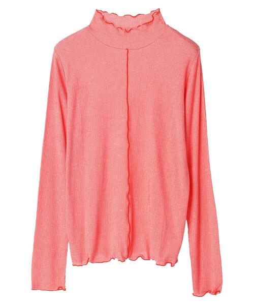 Green Parks(グリーンパークス)の「シアー配色リブインナー*(Tシャツ/カットソー・レディース・レッド/グリーン/ホワイト系その他2・FREE)」の3枚目の写真