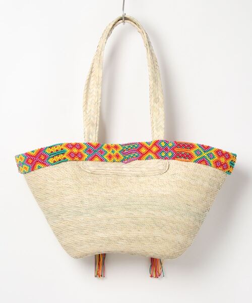 チチカカ（チチカカ）の「メキシコテープパルマバッグ（かごバッグ・レディース・ベージュ・FREE）」の2枚目の写真