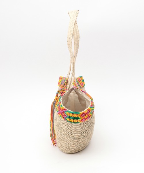 チチカカ（チチカカ）の「メキシコテープパルマバッグ（かごバッグ・レディース・ベージュ・FREE）」の12枚目の写真