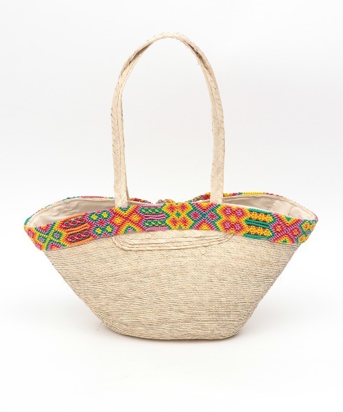 チチカカ（チチカカ）の「メキシコテープパルマバッグ（かごバッグ・レディース・ベージュ・FREE）」の11枚目の写真