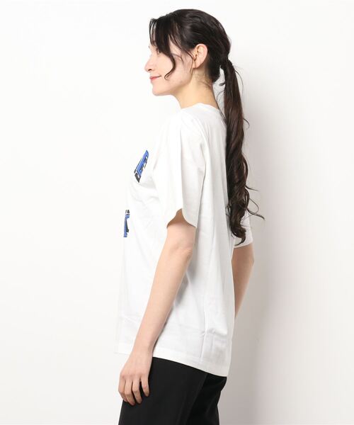 NO WAY(ノーウェイ)の「/Bl/半袖プリントTシャツ コットン100%(Tシャツ/カットソー・レディース・ベージュ/ホワイト/スミクロ・LARGE/FREE/MEDIUM)」の13枚目の写真