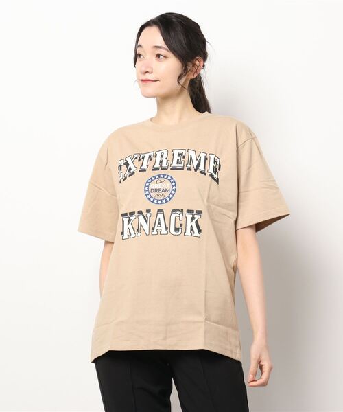 NO WAY(ノーウェイ)の「/Bl/半袖プリントTシャツ コットン100%(Tシャツ/カットソー・レディース・ベージュ/ホワイト/スミクロ・LARGE/FREE/MEDIUM)」の10枚目の写真