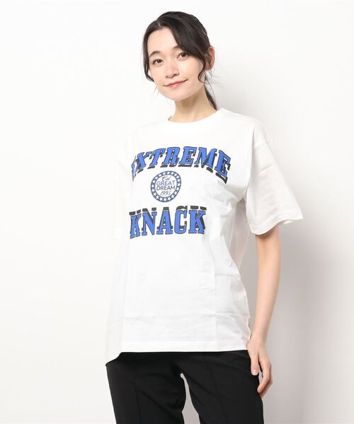 NO WAY(ノーウェイ)の「/Bl/半袖プリントTシャツ コットン100%(Tシャツ/カットソー・レディース・ベージュ/ホワイト/スミクロ・LARGE/FREE/MEDIUM)」の12枚目の写真