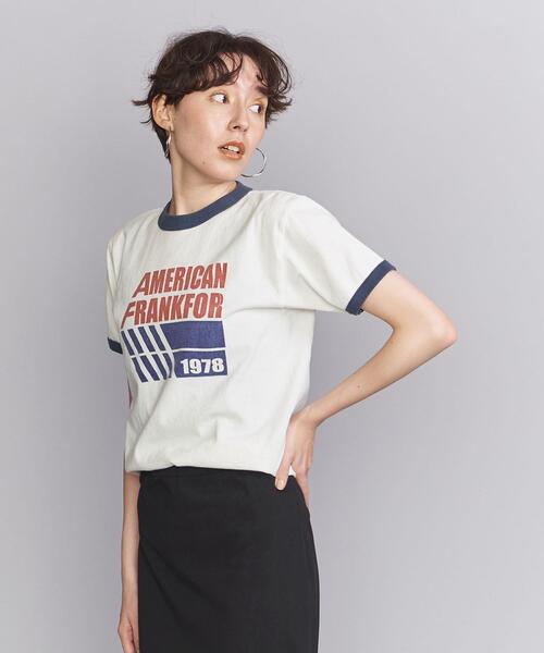GOOD ROCK SPEED(グッドロックスピード)の「【別注】<GOOD ROCK SPEED>グラフィックプリント リンガーTシャツ ∴(Tシャツ/カットソー・レディース・ブラック/ネイビー・FREE)」の8枚目の写真