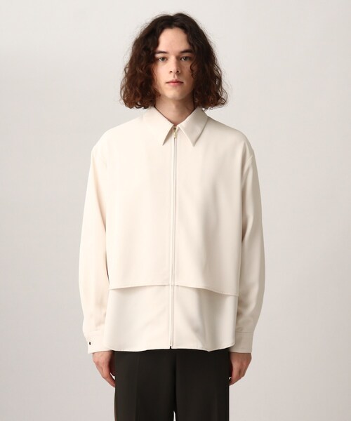 tk.TAKEO KIKUCHI（ティーケータケオキクチ）の「◆ダブルヨークZIPシャツ（シャツ/ブラウス・メンズ・ブラック/オフホワイト・03/02）」の12枚目の写真