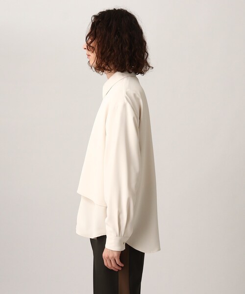 tk.TAKEO KIKUCHI（ティーケータケオキクチ）の「◆ダブルヨークZIPシャツ（シャツ/ブラウス・メンズ・ブラック/オフホワイト・03/02）」の4枚目の写真