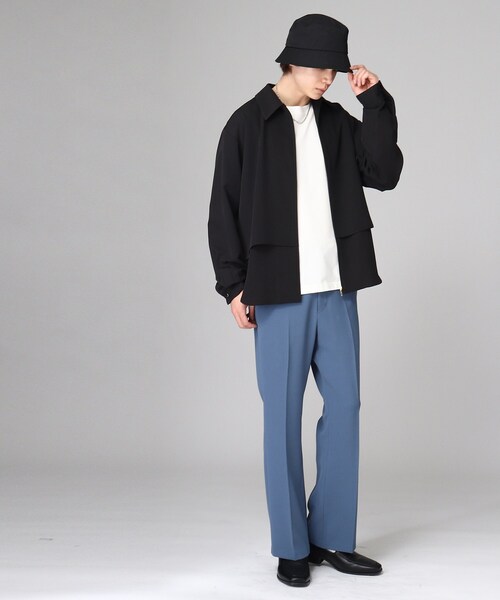 tk.TAKEO KIKUCHI（ティーケータケオキクチ）の「◆ダブルヨークZIPシャツ（シャツ/ブラウス・メンズ・ブラック/オフホワイト・03/02）」の9枚目の写真