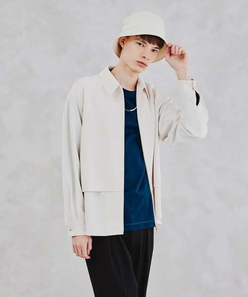 tk.TAKEO KIKUCHI（ティーケータケオキクチ）の「◆ダブルヨークZIPシャツ（シャツ/ブラウス・メンズ・ブラック/オフホワイト・03/02）」の20枚目の写真