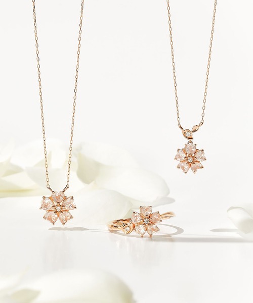 Samantha Tiara（サマンサティアラ）の「ハートペタル ネックレス（ネックレス・レディース・ピンクゴールド・40cm）」の4枚目の写真