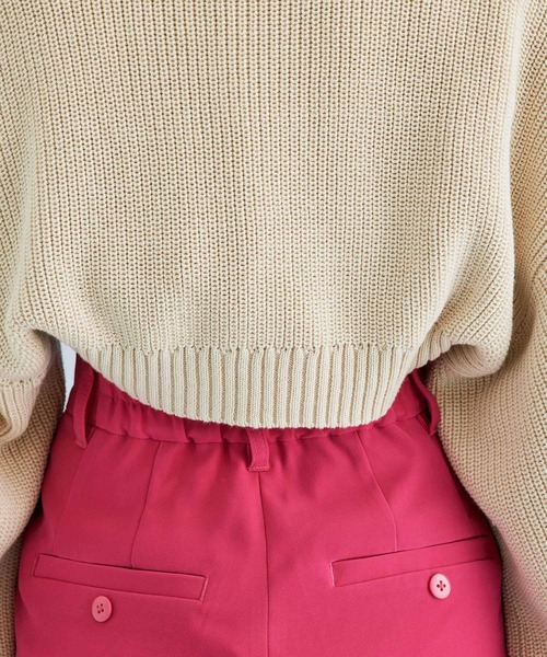 VIS（ビス）の「ショート丈ですっきり、ボレロニットカーディガン（カーディガン/ボレロ・レディース・サックスブルー/キナリ・FREE）」の10枚目の写真