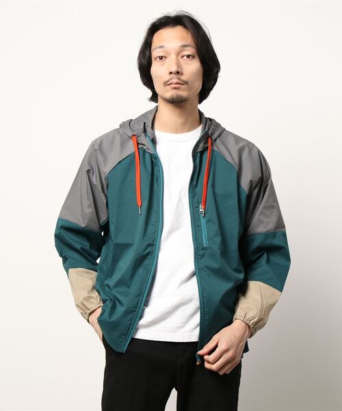 KRIFF MAYER（クリフメイヤー）の「さらさらエアーフードJK（ナイロンジャケット・メンズ・ベージュ/パープル/グリーン/チャコール・SMALL/MEDIUM/LARGE/X-LARGE）」の4枚目の写真