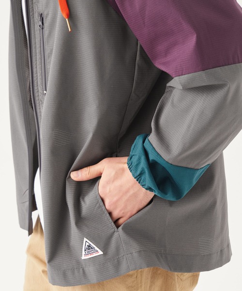 KRIFF MAYER（クリフメイヤー）の「さらさらエアーフードJK（ナイロンジャケット・メンズ・ベージュ/パープル/グリーン/チャコール・SMALL/MEDIUM/LARGE/X-LARGE）」の15枚目の写真